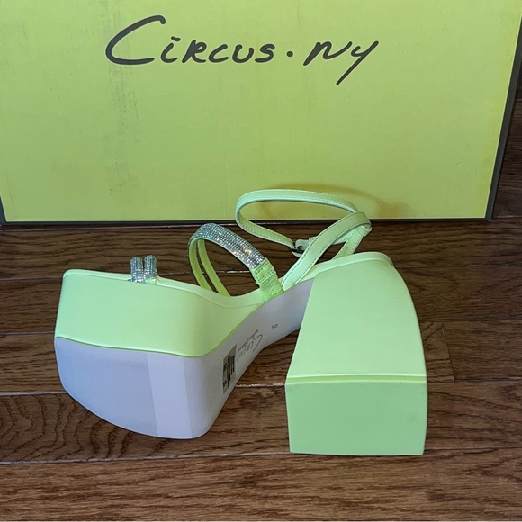 Circus NY Sam Edelman Mila Jewel Straps Platform Sandals Sunny Lime Women’s 8 - Picture 13 of 15